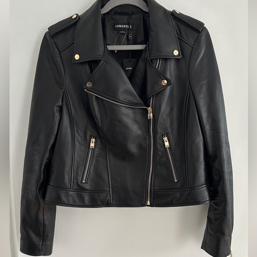 NWOT LAMARQUE “DONNA” BLACK LEATHER JACKET SIZE XL - Picture 6 of 10